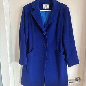 Electric blue wool coat